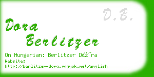 dora berlitzer business card